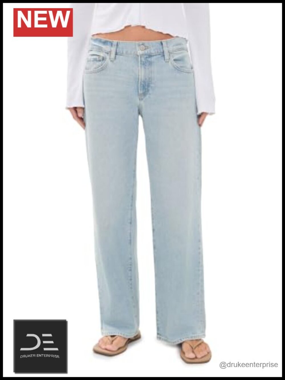 Paige Women's Dana Petite Low-Rise Relaxed Straight Leg Jeans Cotton Elastane